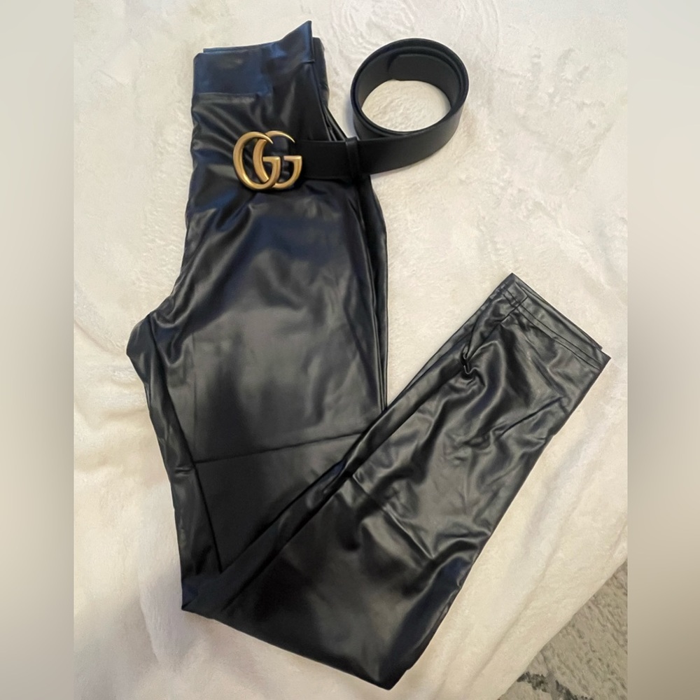 PU leather pants